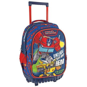 Must Τσάντα Τρόλεϊ Δημοτικού 34x20x44cm 3 Θήκες Transformers Unlease Your Inner Hero 483244