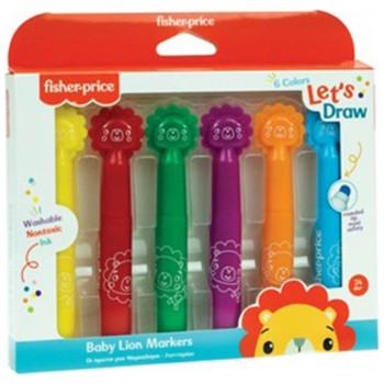 Fisher Price Μαρκαδόροι Λιονταράκι 6χρωμ. 321-00008