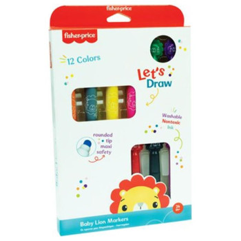 Fisher Price Μαρκαδόροι Λιονταράκι 12χρωμ. 321-00007 Fisher Price Μαρκαδόροι Λιονταράκι 12χρωμ. 321-00007