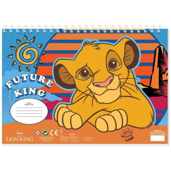 Διακάκης Μπλοκ Ζωγραφικής Lion King 23x33cm 40φυλ  Στένσιλ 2 Σχέδια 563551 Διακάκης Μπλοκ Ζωγραφικής Lion King 23x33cm 40φυλ  Στένσιλ 2 Σχέδια 563551