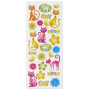 OEM Αυτοκόλλητα Stickers Floral Cats 31x11cm 145815000