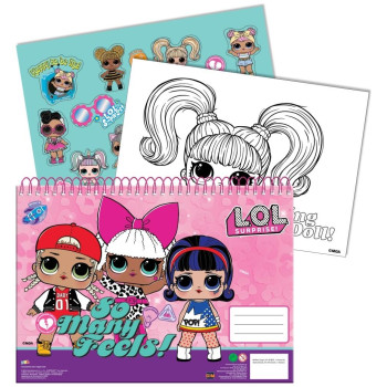 Gim Μπλοκ Ζωγραφικής 23x33cm 40φ+Sticker Lol 363-00416 Gim Μπλοκ Ζωγραφικής 23x33cm 40φ+Sticker Lol 363-00416
