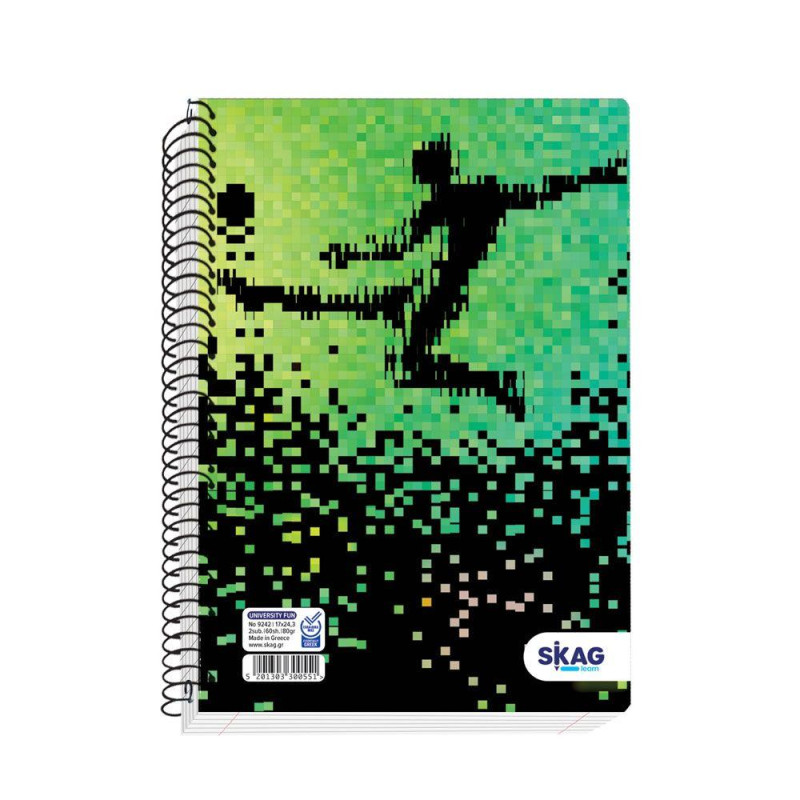 Skag Τετράδιο Σπιράλ University Fun Αγόρι 2θ 17x25  Ν.9242 S300551
