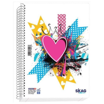 Skag Τετράδιο Σπιράλ.University Fun Κορίτσι 2θ 17x25  Ν.9222 S300421