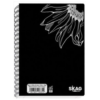 Skag Black & White Μπλοκάκια Α6 60φ 80gr No9066 S296854 Skag Black & White Μπλοκάκια Α6 60φ 80gr No9066 S296854