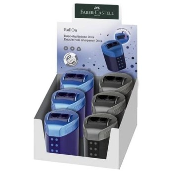 Faber Castell Ξύστρα Διπλή Roll-On Μαύρο/Μπλε183910