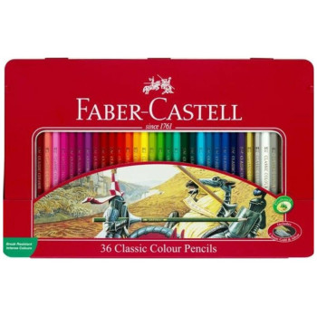 Faber Castell Ξυλομπογιές Μεταλλική Συσκευασία Σετ 24 Τεμαχίων 115824