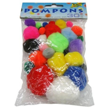 Folia Πομ Πομ 1-5cm 30 Τεμάχια 50309 Folia Πομ Πομ 1-5cm 30 Τεμάχια 50309