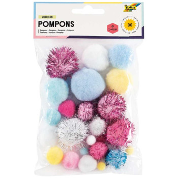 Folia Πομ Πομ Σετ 30 Τεμάχια 1-4cm Unicorn 50312 Folia Πομ Πομ Σετ 30 Τεμάχια 1-4cm Unicorn 50312