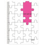 Logigraf Puzzle Τετράδιο Σπιράλ Wirelock B5/17χ25 3 Θέματα 90φ/70gr