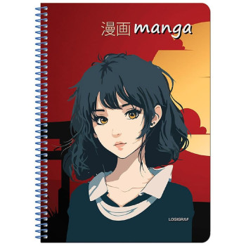 Logigraf Manga Τετράδιο Σπιράλ Wirelock Α4/21χ29 2 Θέματα 60φ/70gr Logigraf Manga Τετράδιο Σπιράλ Wirelock Α4/21χ29 2 Θέματα 60φ/70gr