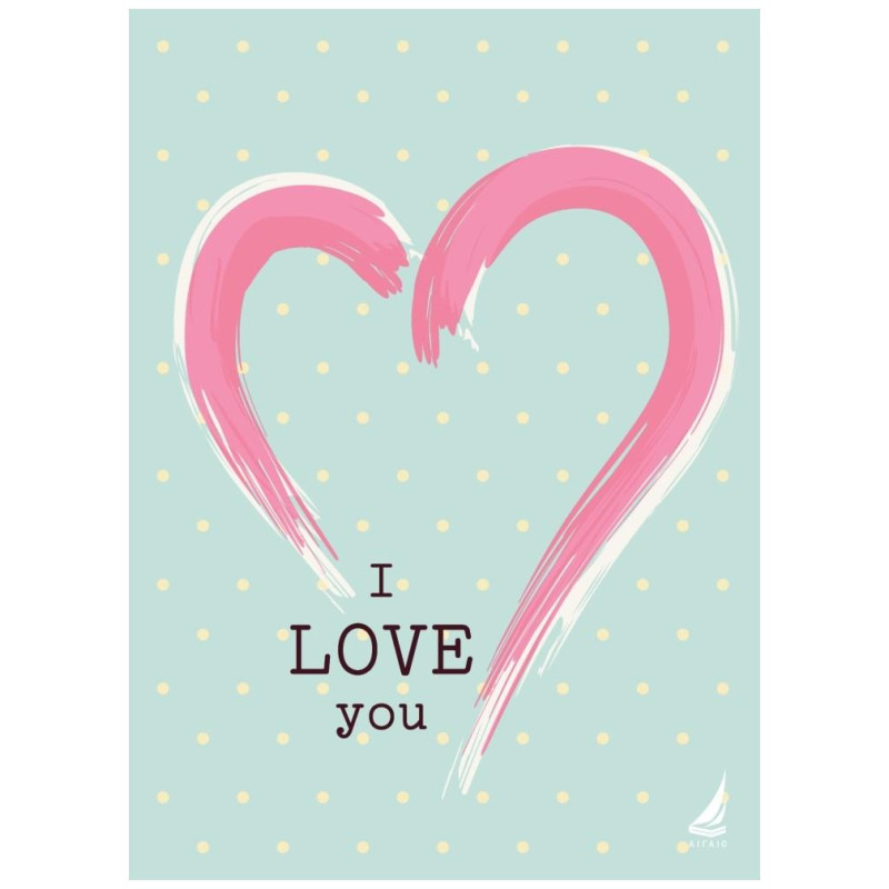 Αιγαίο Τετράδιο Σπιράλ Love 17x25 3 θέματα