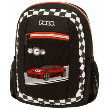 Polo Σχολική Τσάντα Πλάτης  Νηπιου Car σε Μαύρο χρώμα  9-07-012-8235