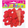 Fabi PomPom 2.5cm 30τεμ Κόκκινο 130283