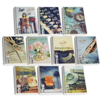 Skag Τετράδιο Σπιράλ Vintage A4 3 Θέματα 80γρ N.9153