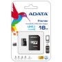 Adata microSDHC 16GB Class 10 U1 UHS-I με αντάπτορα