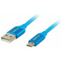 Lanberg Regular USB 2.0 to micro USB Cable Μπλε 1m CA-USBM-20CU-0010-BL