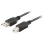 Lanberg USB 2.0 Cable USB-A male - USB-B male Μαύρο 1m CA-USBA-15CU-0010-BK