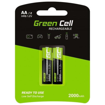 Green Cell Επαναφορτιζόμενες Μπαταρίες AA Ni-MH 2000mAh 1.2V 2τμχ