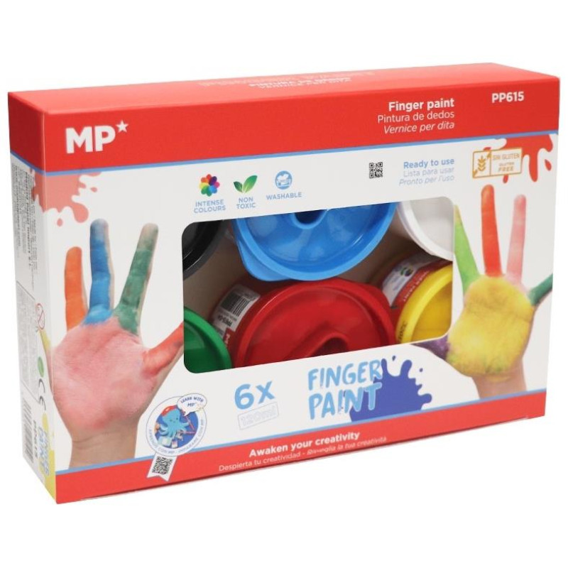 MP Δακτυλομπογιές 120ml 6 Χρώματα PP615