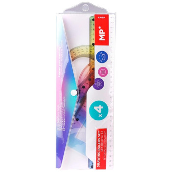 MP Σετ Γεωμετρικών Οργάνων 4 τεμάχια Εύκαμπτα PA159