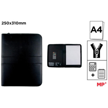 MP Ντοσιέ Συνεδρίου Σεμιναρίου A4 με αριθμομηχανή & φερμουάρ  μαύρο PC092 MP Ντοσιέ Συνεδρίου Σεμιναρίου A4 με αριθμομηχανή & φερμουάρ  μαύρο PC092