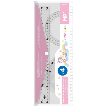 MP Σετ Γεωμετρικών Οργάνων 4 τεμάχια PA147-1