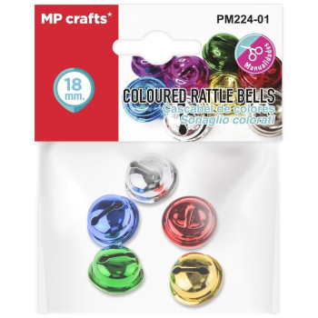 MP Χρωματιστά Κουδουνάκια Χειροτεχνίας 18mm 5 Tεμ PM224-01