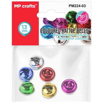 MP Χρωματιστά Κουδουνάκια Χειροτεχνίας 13mm 7 Tεμ PM224-03