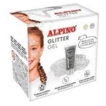 Alpino Face And Body Metallic Glitter Gel 14ml Silver 6134480