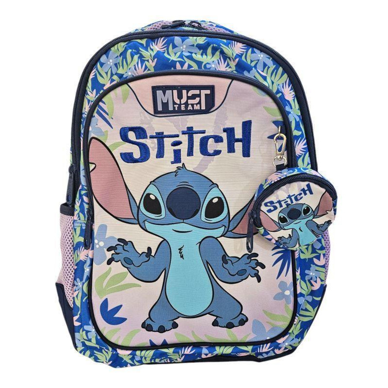  Must Τσάντα πλάτης 32x18x43cm 3 θήκες Disney Stitch