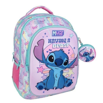  Must τσάντα πλάτης 32x18x43cm 3θήκες Disney Stitch