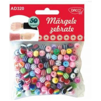 Daco Ζέβρα χάντρες 50gr 8mm AD320 Daco Ζέβρα χάντρες 50gr 8mm AD320