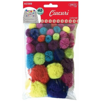 Daco Χρωματιστές Φούντες 45τμχ AD309 Daco Χρωματιστές Φούντες 45τμχ AD309