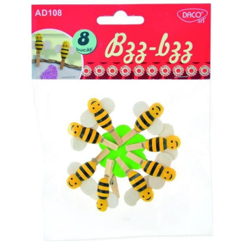 Daco Ξύλινες Μελισσούλες 8τμχ AD108 Daco Ξύλινες Μελισσούλες 8τμχ AD108