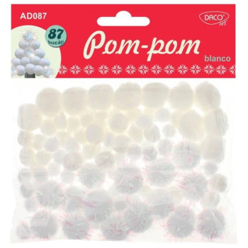 Daco Αξεσουάρ Χειροτεχνίας Pom-Pom White AD087 Daco Αξεσουάρ Χειροτεχνίας Pom-Pom White AD087