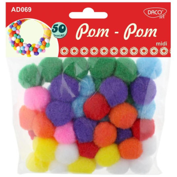 Daco Αξεσουάρ Χειροτεχνίας Pom-Pom Midi AD069 Daco Αξεσουάρ Χειροτεχνίας Pom-Pom Midi AD069