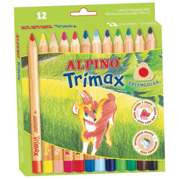 Alpino Ξυλομπογιές Χοντρές Trimax 12τμχ. AL000113