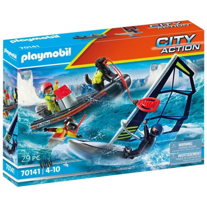 Playmobil Διάσωση ιστιοφόρου με φουσκωτό σκάφος 70141 Playmobil Διάσωση ιστιοφόρου με φουσκωτό σκάφος 70141