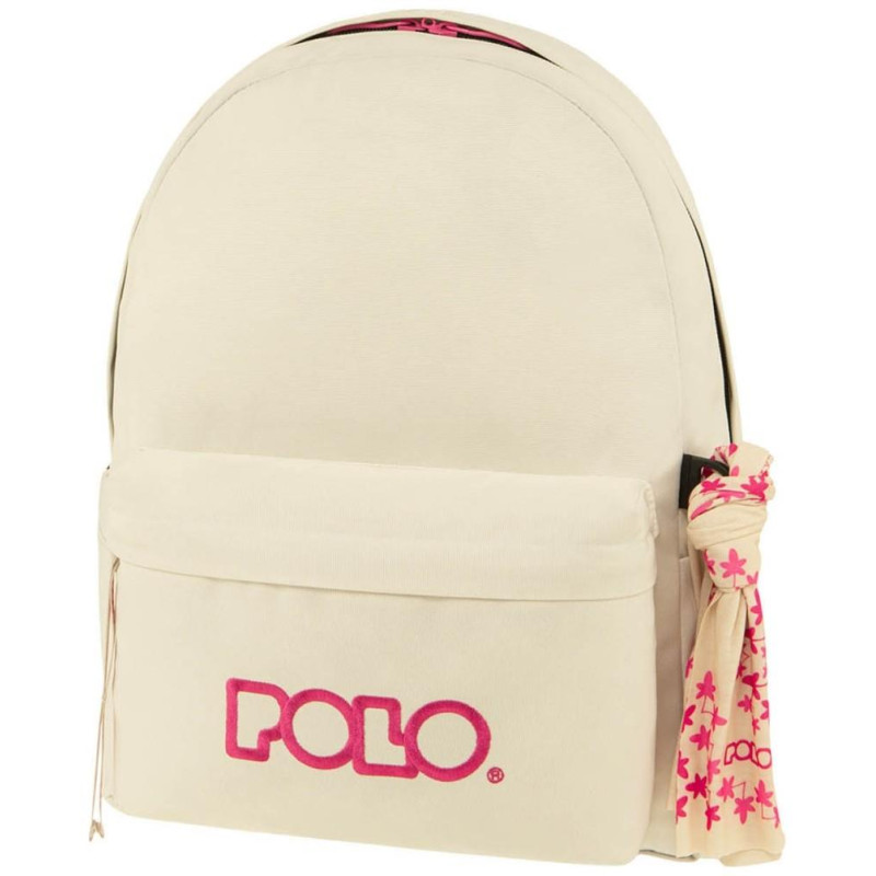 Polo Original Scarf Σχολική Τσάντα Πλάτης σε Λευκό χρώμα 9-01-135-2543 Polo Original Scarf Σχολική Τσάντα Πλάτης σε Λευκό χρώμα 9-01-135-2543