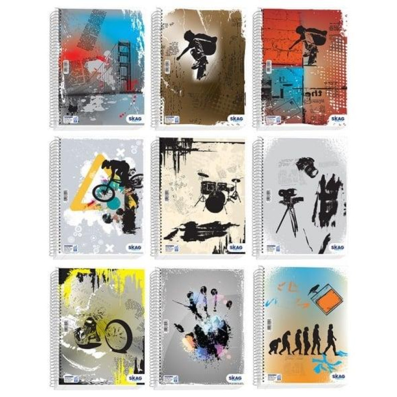 Skag Τετράδιο University Fun Αγόρι A4 1 Θέμα  80gr Ν.9251 300490