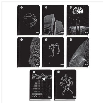 Skag Τετράδιο Λινόδετο Χάρτινο Black and White 17x25 Ριγέ 2θ 70gr Ν.9282 302562