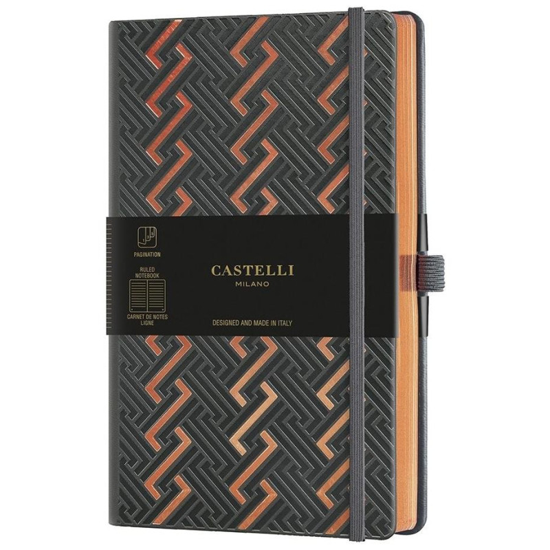 Castelli Milano Σημειωματάριο Ριγέ με Λάστιχο και Θήκη για Στυλό Castelli Milano Σημειωματάριο Ριγέ με Λάστιχο και Θήκη για Στυλό
