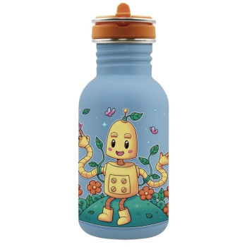 Laken Jumping Παιδικός Θερμός Ανοξείδωτο Καλαμάκι Μπλε Χρώμα Ρομπότ 0.5ml Laken Jumping Παιδικός Θερμός Ανοξείδωτο Καλαμάκι Μπλε Χρώμα Ρομπότ 0.5ml