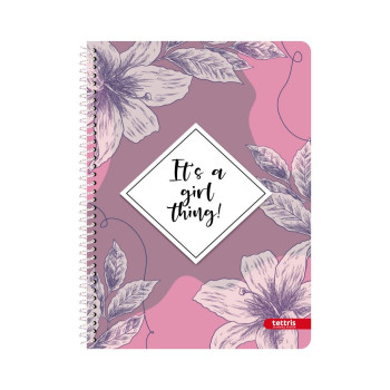 Tettris Τετράδιο Σπιράλ 17χ24 Χρωματιστά Εσώφυλλα 50φ Σχ Girl 21106934