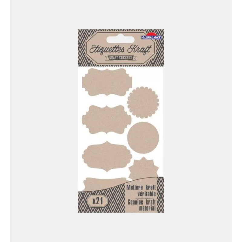 Global Gift Ετικέτες αυτοκόλλητες Kraft 196702 Global Gift Ετικέτες αυτοκόλλητες Kraft 196702