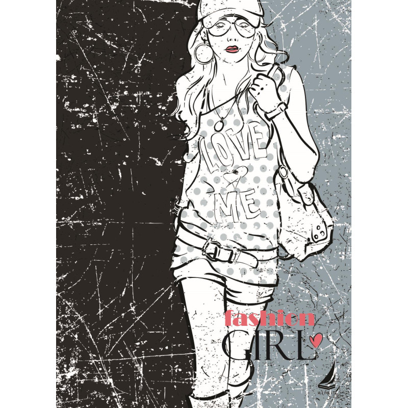 Αιγαίον Τετράδιο Σπιράλ 80gr A4 2θ Fashion Girl