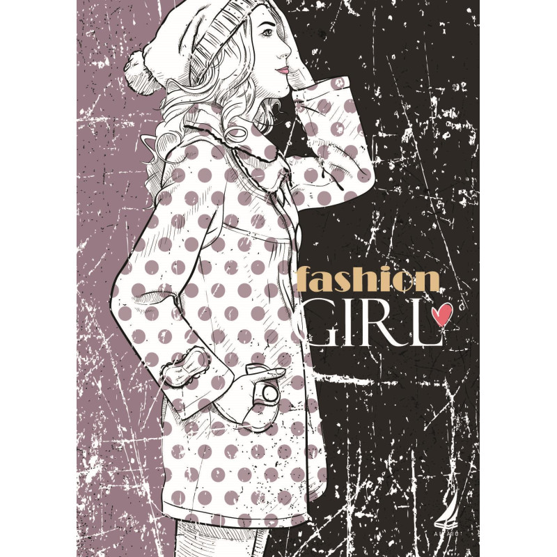 Αιγαίον Τετράδιο Σπιράλ 80gr 17x25 2θεμ Fashion Girl