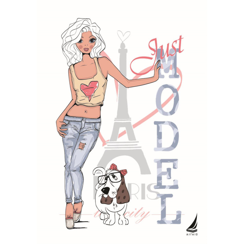 Αιγαίον Τετράδιο Σπιράλ 80gr 17x25 3θ Trendy Girl