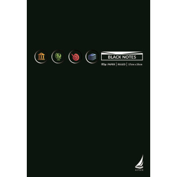 Αιγαίον Τετράδιο Σπιράλ 80gr 17x25 2θ Black Notes Αιγαίον Τετράδιο Σπιράλ 80gr 17x25 2θ Black Notes